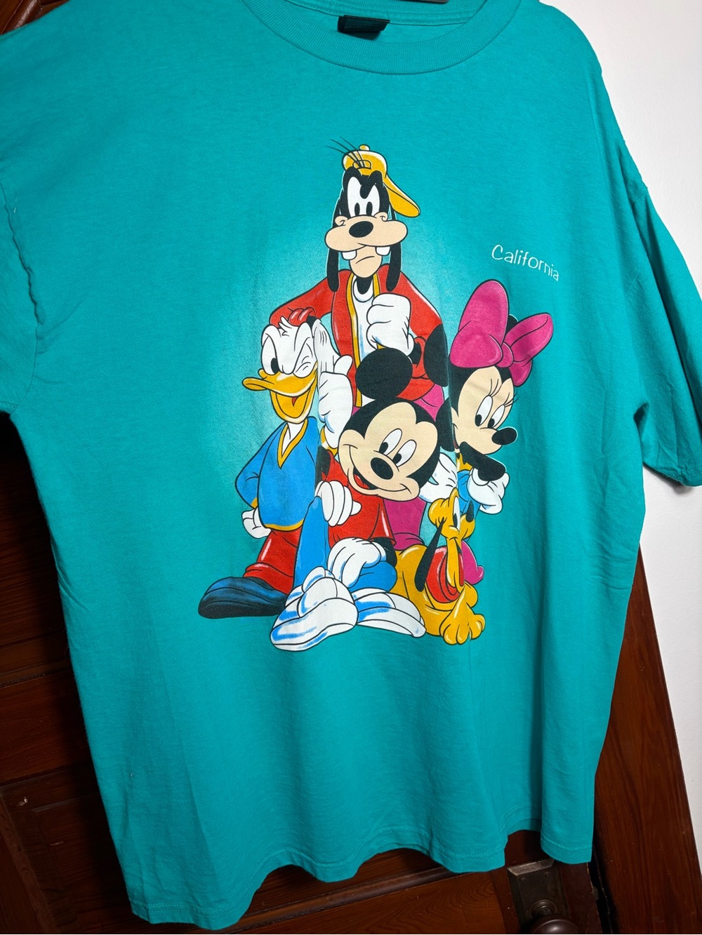 Disney Short-Sleeve Graphic Tee in Teal with Mickey & Friends